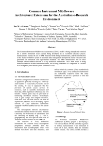 Common Instrument Middleware Architecture: Extensions for the Australian e-Research Environment