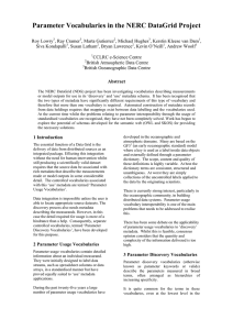 Parameter Vocabularies in the NERC DataGrid Project