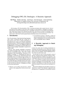 Debugging OWL-DL Ontologies: A Heuristic Approach