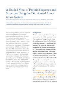 A Uniﬁed View of Protein Sequence and tation System