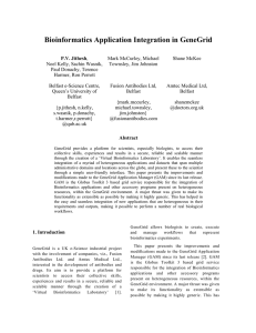 Bioinformatics Application Integration in GeneGrid