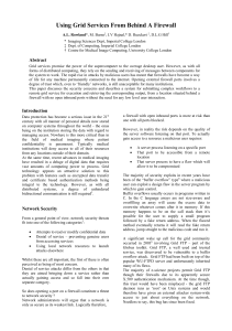 Using Grid Services From Behind A Firewall