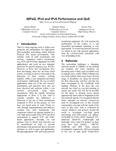 46PaQ: IPv4 and IPv6 Performance and QoS