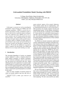 Grid-enabled Probabilistic Model Checking with PRISM