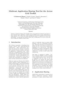 Multicast Application Sharing Tool for the Access Grid Toolkit S Mehmood Hasan