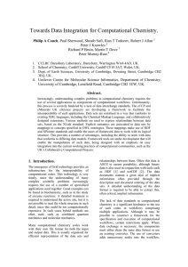 Towards Data Integration for Computational Chemistry.  Philip A Couch Peter J Knowles