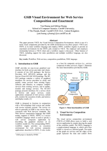 GSiB Visual Environment for Web Service Composition and Enactment