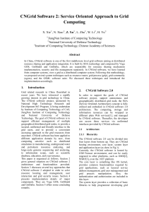 CNGrid Software 2: Service Oriented Approach to Grid Computing