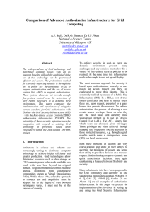 Comparison of Advanced Authorisation Infrastructures for Grid Computing