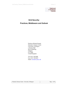 Grid Security: Practices, Middleware and Outlook