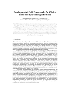 Development of Grid Frameworks for Clinical Trials and Epidemiological Studies