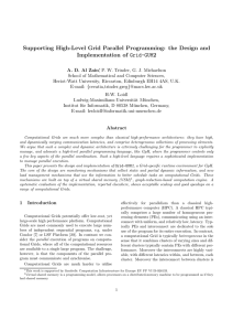Supporting High-Level Grid Parallel Programming: the Design and Implementation of Grid-GUM2