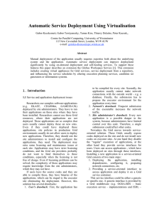 Automatic Service Deployment Using Virtualisation