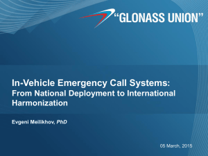In-Vehicle Emergency Call Systems : From National Deployment to International