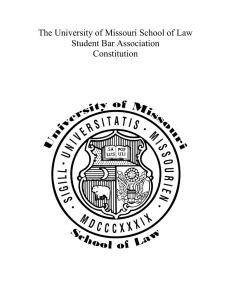 The University of Missouri School of Law Student Bar Association Constitution