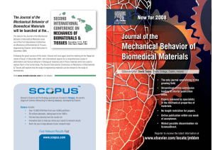 Mechanical Behavior of Journal of the New for 2008