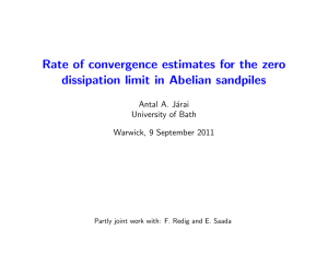 Rate of convergence estimates for the zero Antal A. J´ arai