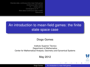 Discrete state, continuous time mean-field games Continuous state models