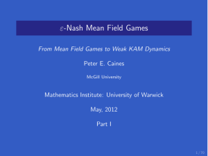 &#34; -Nash Mean Field Games