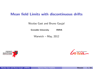 Mean field Limits with discontinuous drifts Nicolas Gast and Bruno Gaujal