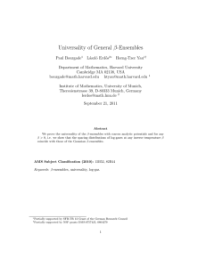 Universality of General β-Ensembles