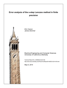 Error analysis of the s-step Lanczos method in finite precision Erin Carson