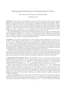 Hypergraph Partitioning for Computing Matrix Powers 29 October 2010