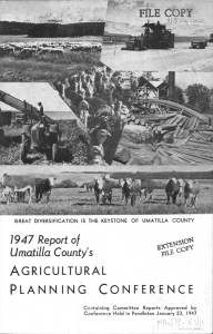 PLANNING CONFERENCE AGRICULTURAL FILE COPY Umatilla County's