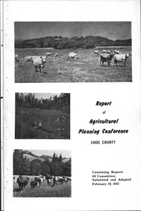 agricultural Planning Conference Report Containing Reports