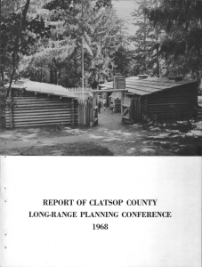 REPORT OF CLATSOP COUNTY LONG-RANGE PLANNING CONFERENCE 1968