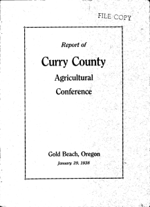 Curry County Agricultural Conference Report of