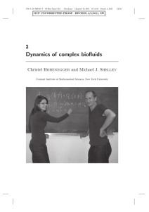 3 Dynamics of complex bioﬂuids Christel Hohenegger and Michael J. Shelley