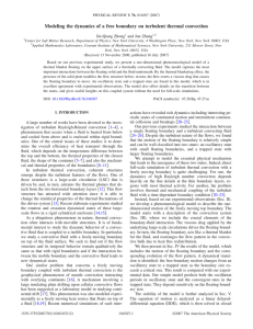 Modeling the dynamics of a free boundary on turbulent thermal... Jin-Qiang Zhong and Jun Zhang