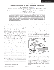 Dynamical states of a mobile heat blanket on a thermally... * Jin-Qiang Zhong and Jun Zhang