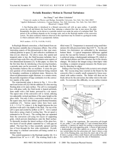 Periodic Boundary Motion in Thermal Turbulence V 84, N 19