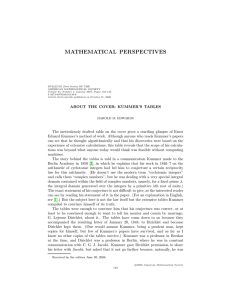 MATHEMATICAL PERSPECTIVES