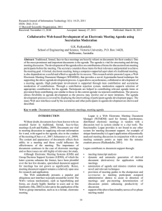 Research Journal of Information Technology 3(1): 14-25, 2011 ISSN: 2041-3114