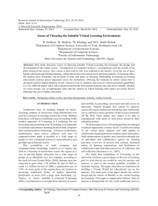 Research Journal of Information Technology 2(1): 24-29, 2010 ISSN: 2041-3114