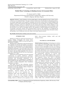 Research Journal of Information Technology 1(1): 1-5, 2009 ISSN: 2041-3114