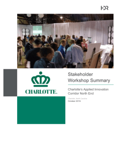 Stakeholder Workshop Summary Charlotte’s Applied Innovation Corridor North End