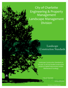 City of Charlotte Engineering &amp; Property Management Landscape Management