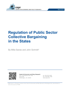 Regulation of Public Sector Collective Bargaining in the States