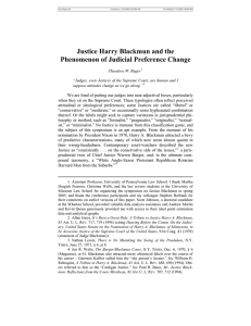 Justice Harry Blackmun and the Phenomenon of Judicial Preference Change