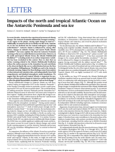 LETTER Impacts of the north and tropical Atlantic Ocean on
