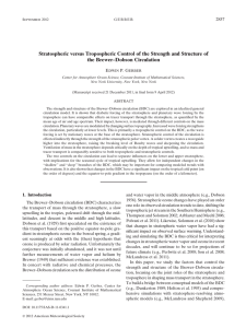 Stratospheric versus Tropospheric Control of the Strength and Structure of