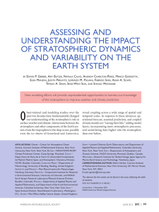 Assessing And UnderstAnding the impAct of strAtospheric dynAmics And VAriAbility on the