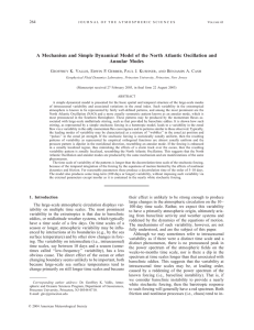 A Mechanism and Simple Dynamical Model of the North Atlantic... Annular Modes 264 G