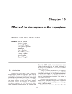 Chapter 10 Effects of the stratosphere on the troposphere