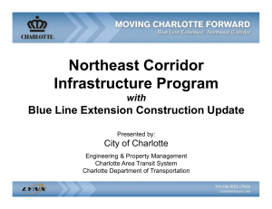 Northeast Corridor Infrastructure Program Blue Line Extension Construction Update with