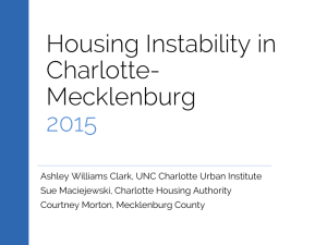 Housing Instability in Charlotte- Mecklenburg 2015